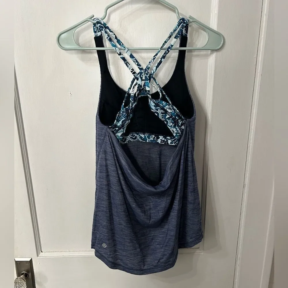 Lululemon Athletica Navy Tank Top with Strappy Back